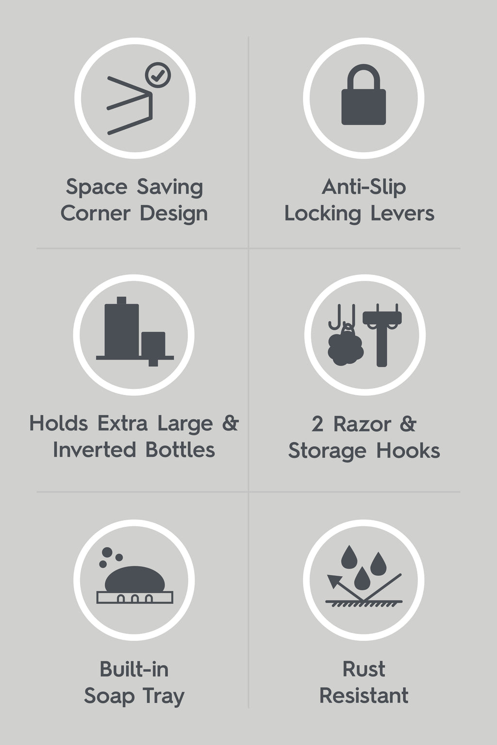 Better Homes & Gardens Matte Black Rust-Resistant Tension Pole Shower Caddy with 3 Adjustable Baskets