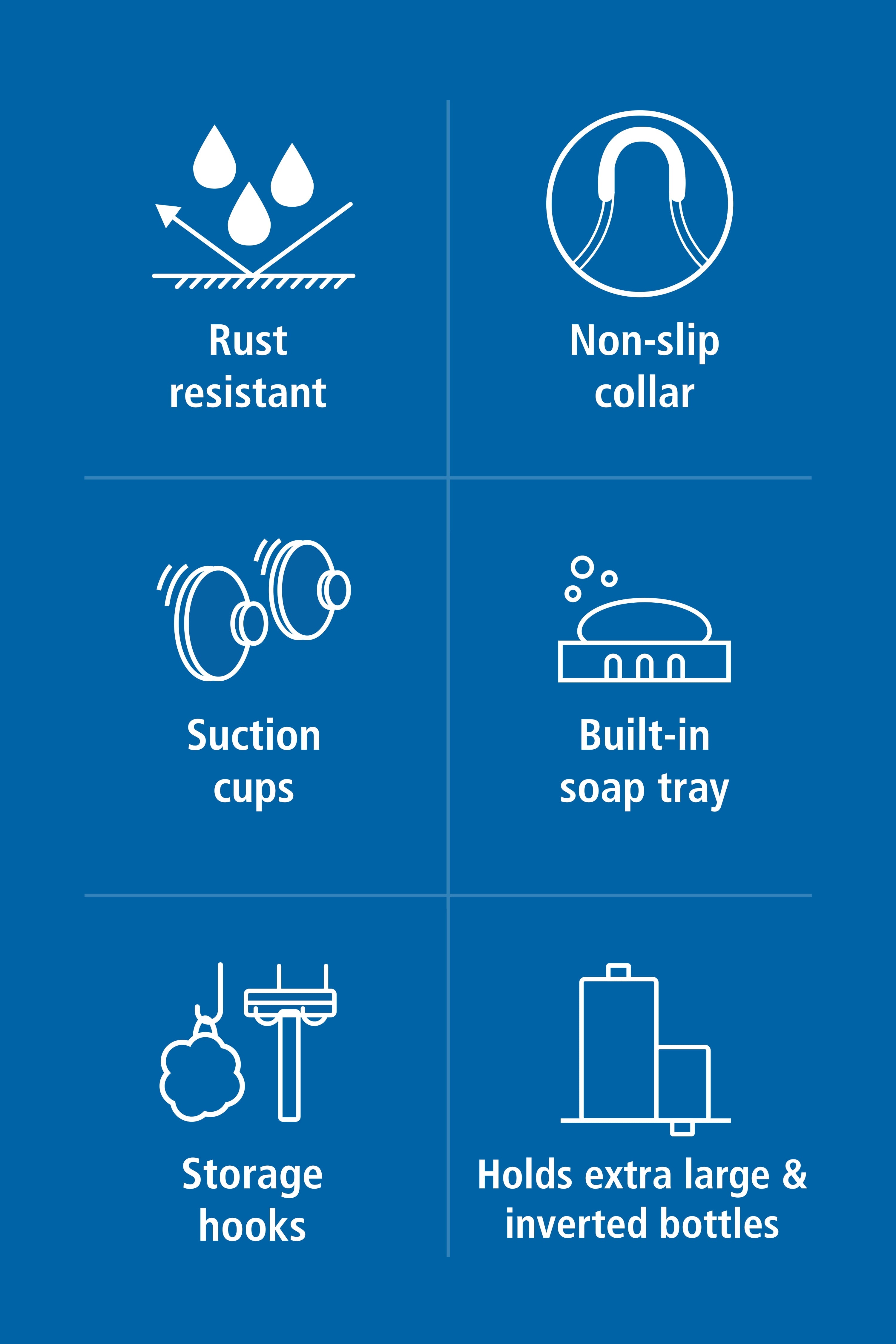 Mainstays Premium Matte Black Hanging Shower Caddy with 2 Shelves and Soap Tray