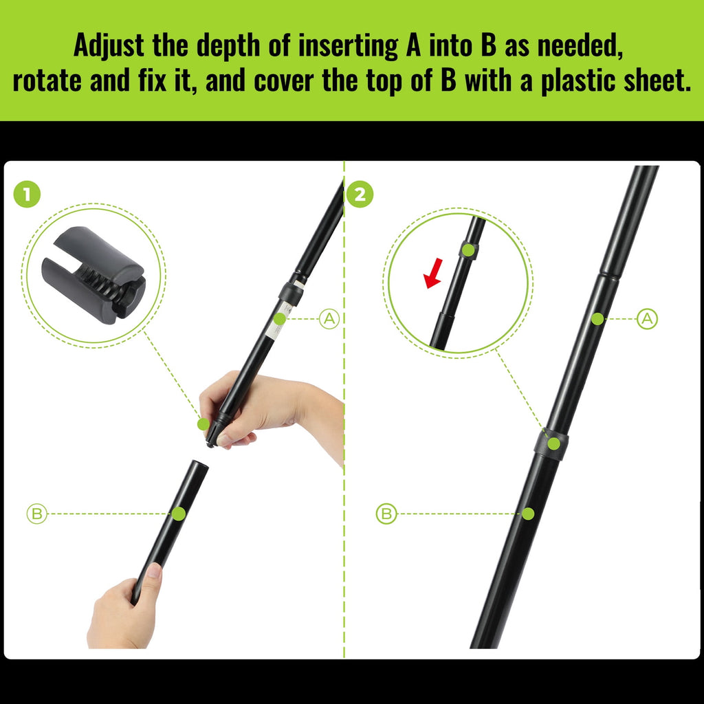 LazySpin 4-Shelf Corner Shower Caddy Tension Pole, Black