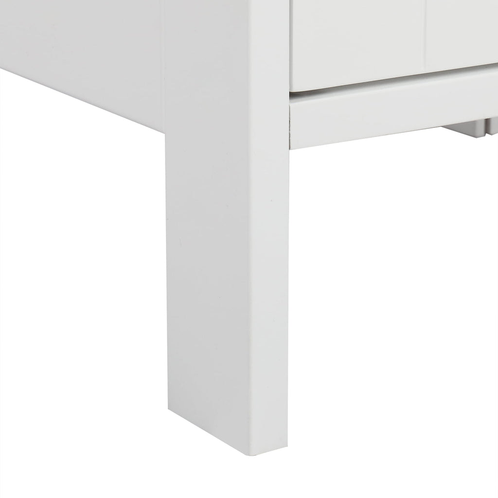 Ktaxon Bathroom Floor Storage Cabinet with 4 Drawers, Small Cabinet for Bedroom Kitchen, MDF White