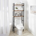 Better Homes & Gardens Jace 3-Shelf over-the-Toilet Rack with Black Frame and Oak Shelves
