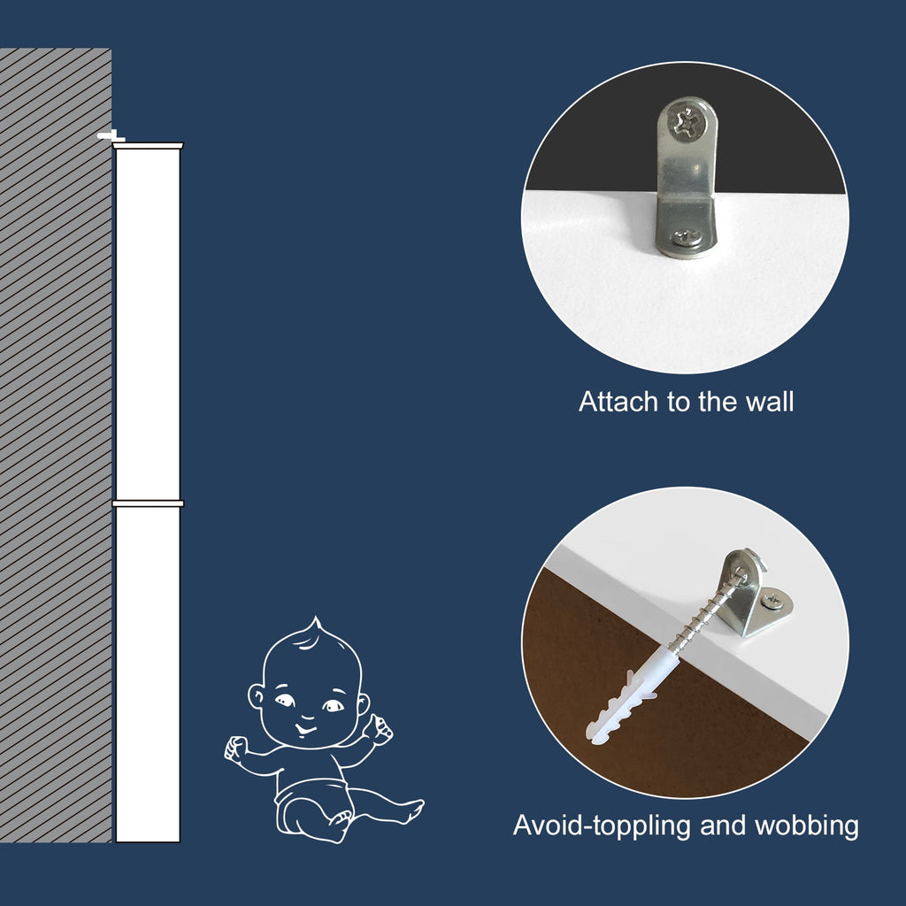 Ktaxon Over the Toilet Bathroom Storage Cabinet with 2 Doors & 3 Storage Shelves Space Saver, White